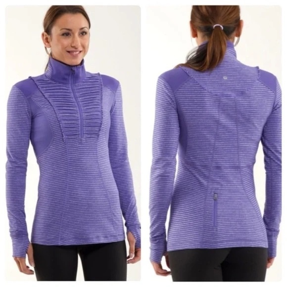 Lululemon Run: Your Heart Out Pullover purple mock neck 33354 - Picture 1 of 15
